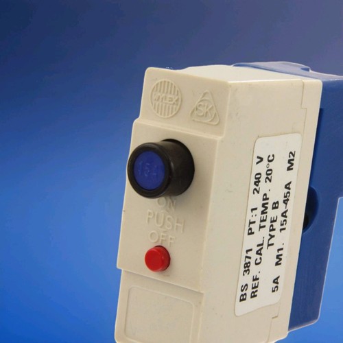 Wylex blue push button 15a - blue,