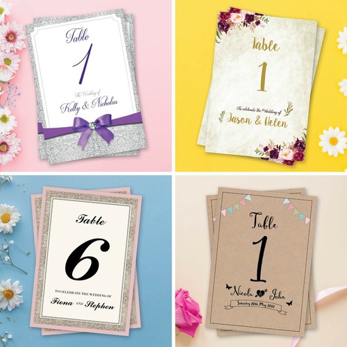 Wedding table numbers - numbers,