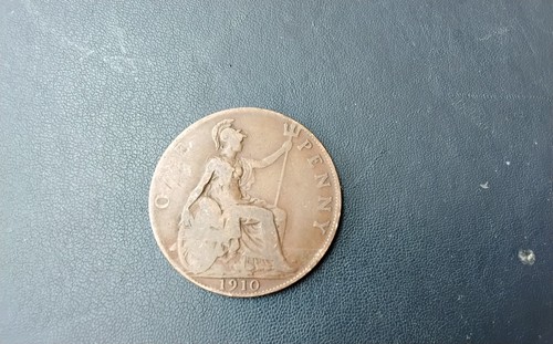 British 1910 one penny - ,