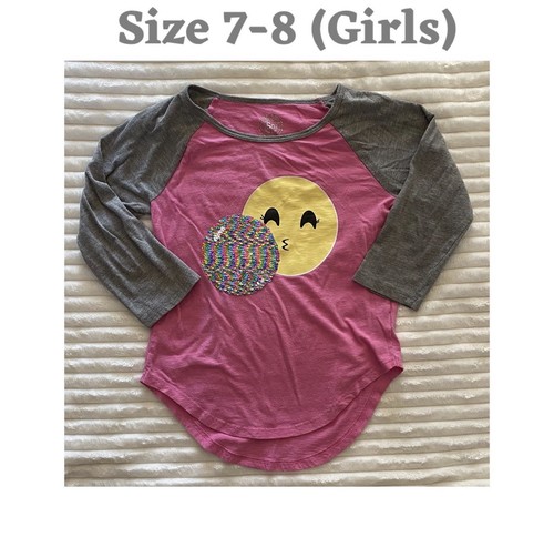 Girls pink gray pullover - girls,