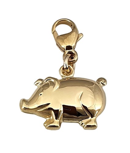 Pendant charm pig gold 333 - pendant, in