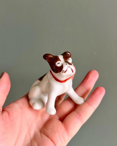Vintage porcelain bull - porcelain, terrier