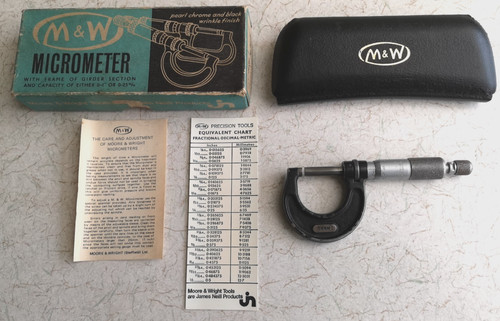 Moore and wright micrometer - wright, no