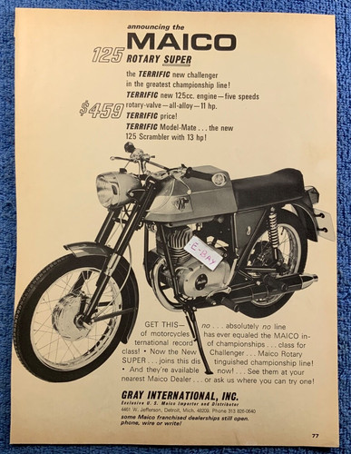 1966 maico 125 rotary super - maico,