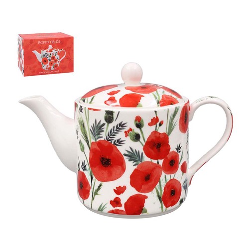 Tea pot fine - fine, poppy