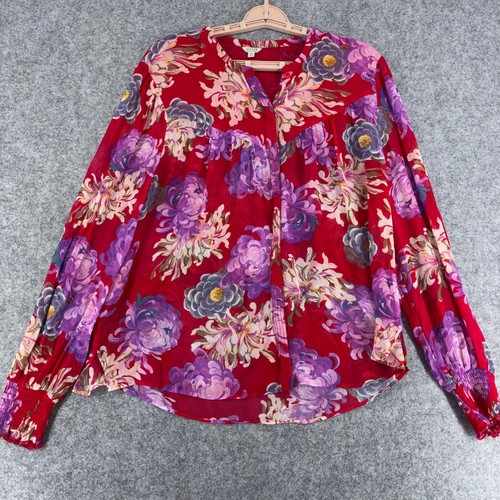 Jigsaw england red floral - red,