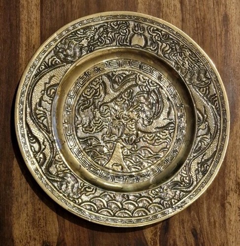Brass plate chinese dragon - brass,