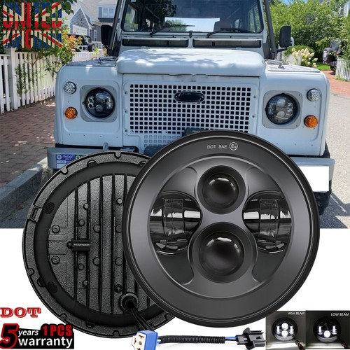Black led headlight land - black,