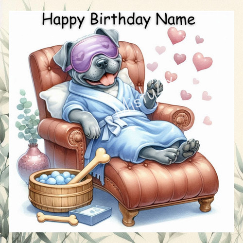 Personalised staffy greeting - personalised,