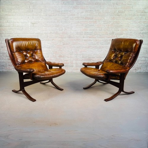 Pair vintage danish tan - vintage,