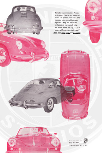 1956 porsche 356 print - 1956,