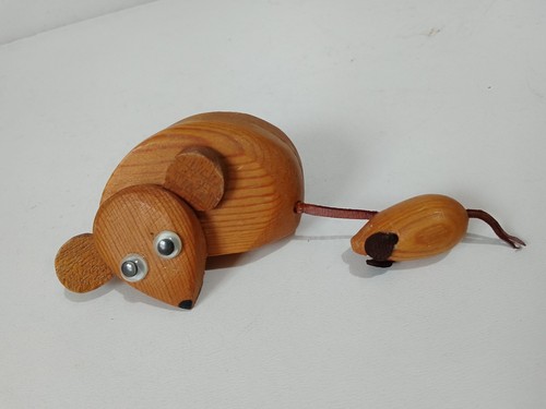 Mouse small wooden mice - wooden,