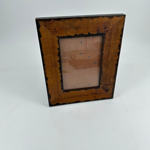 Burl wood veneer picture frame - veneer,