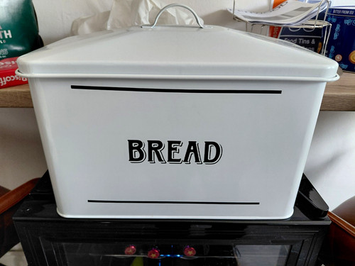 White metal rectangular - metal, bread