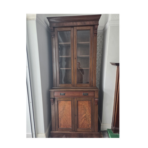 Antique wooden display cabinet - wooden,