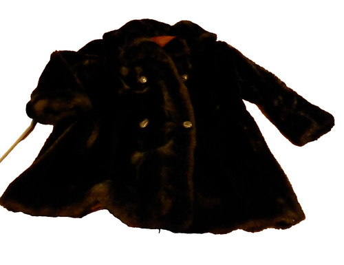 Faux fur coat vintage jacket - coat,