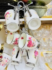 Floral ceramic set with - floral,