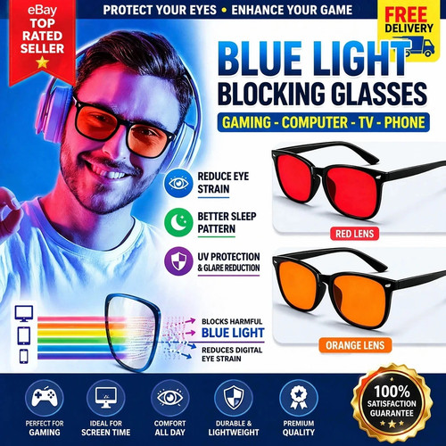 Blue light blocking glasses - blue,