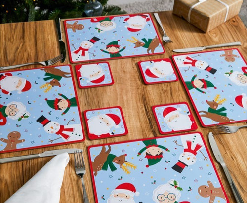 Placemats 4 coasters set - &,