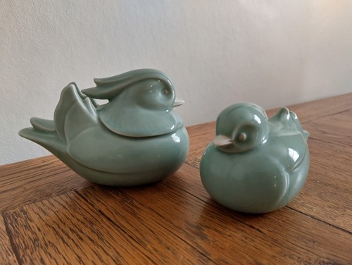 Pair japanese celadon - pair,