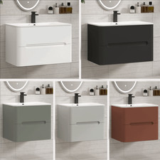 Wall hung vanity - wall, carrara