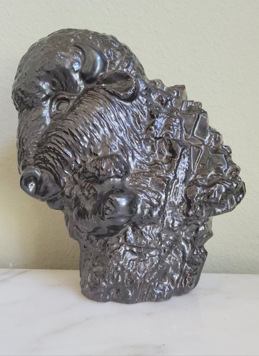 Vtg faux bronze black - faux,