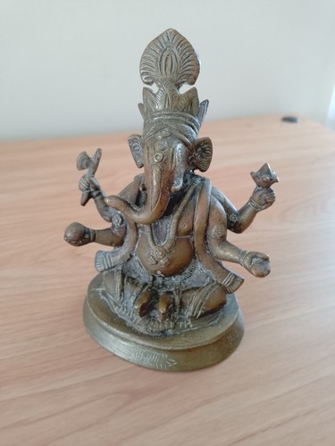 Vintage heavy brass ganesha - vintage,