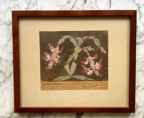Vintage framed floral - vintage,
