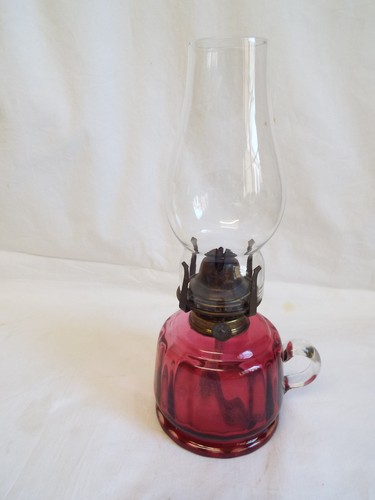 Vintage cranberry glass finger