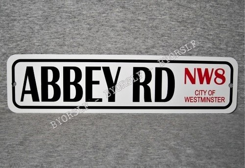 Metal sign abbey road - metal,