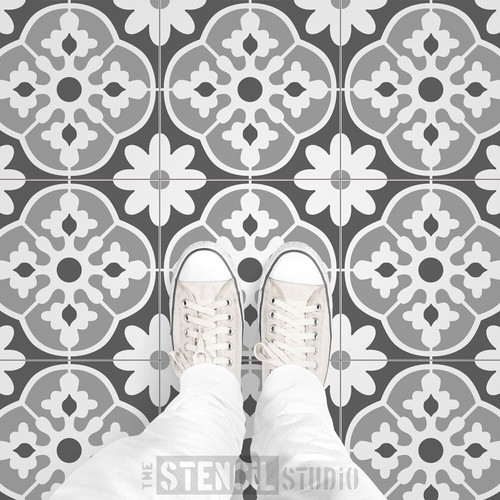 Oakridge tile stencil - tile,