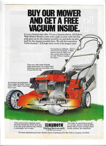 1988 kubota walk behind push - walk-behind,