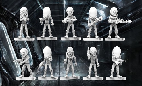 28mm grey aliens - grey, tgm-7