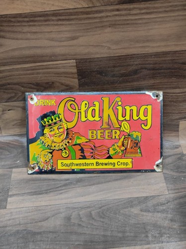 Porcelain old king - beer, enamel