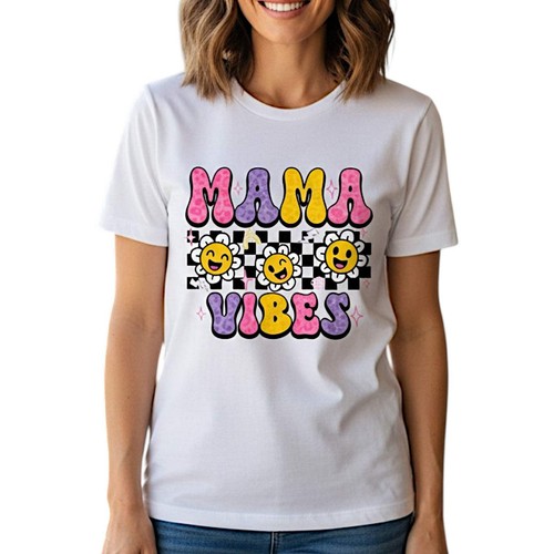 Colorful smiley daisies mama - colorful,