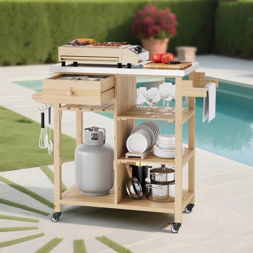 Outdoor grill cart movable - cart,