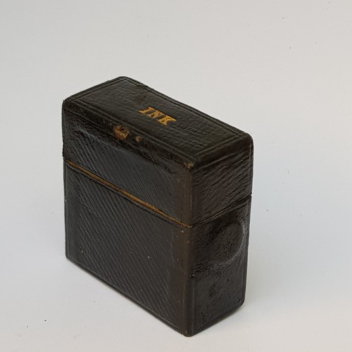Black leather clad pocket - leather,