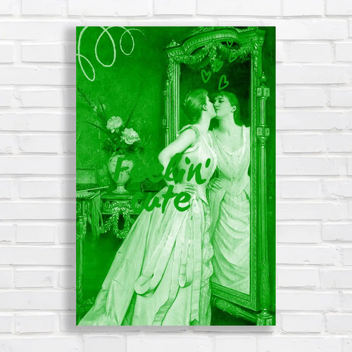 Vintage romantic couple green - couple,