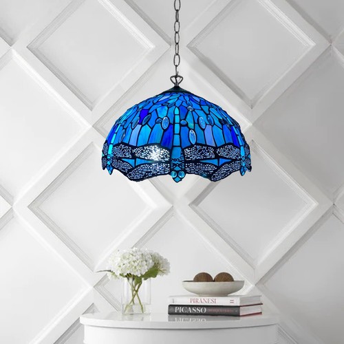 Tiffany style blue dragonfly - style,