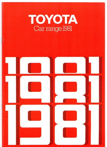 Toyota range 1981 - range, market