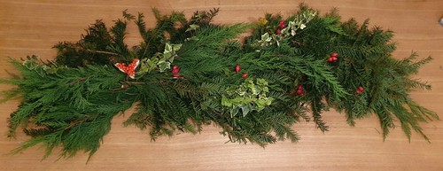 Fresh real christmas garland - real,