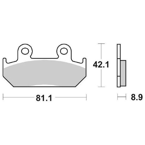 Brake pad set sbs - brake, honda
