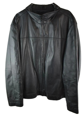 Blue harbour black leather - m&s,