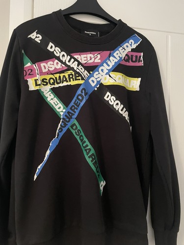 Dsquared2 black tape jumper - ,