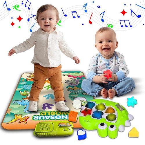 Dinosaur musical play - musical, mat