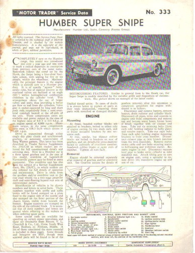 Humber super snipe series - humber, 1