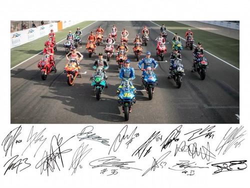 Motogp 2021 riders signed 6x4 - motogp,