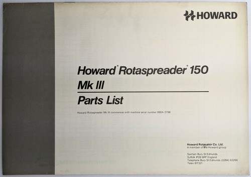 Howard rotaspreader 150 iii - rotaspreader, mk