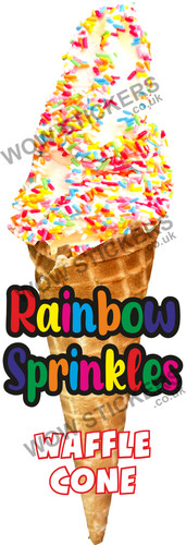 Ice cream van - sticker, rainbow