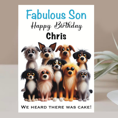 Dog birthday card - dog,